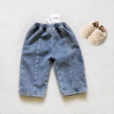 China 2021 viable winter blue pants mom jeans kids pants kids pants for girls for sale