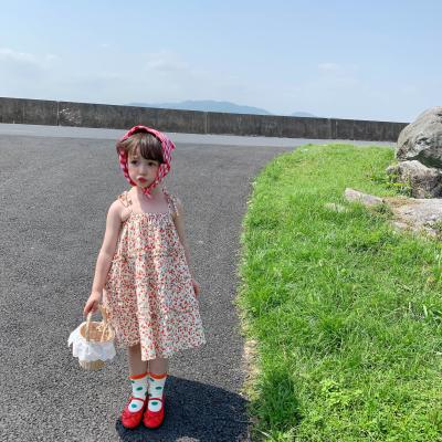 China wholesale viable 2021 summer fashion floral strap kids dresses for sale