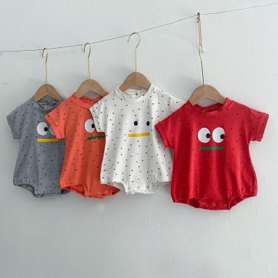 China 2021 Wholesale Casual Cute Summer Short Sleeve Cotton Baby Rompers for sale