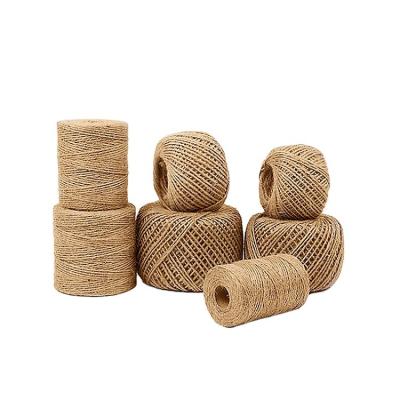 China Eco-friendly Natural Jute Rope 100% Jute 3 Strand Braided DIY To Tie 1mm-12mm High Quality Jute Sisal Rope For Packaging for sale