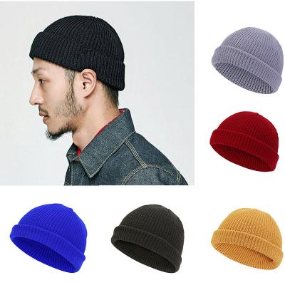 China A1882 Fashion 12 Colors Mens COMMON Fisherman Beanies Women Acrylic Knit Trawler Beanie Hat Warm Winter Hats Caps for sale