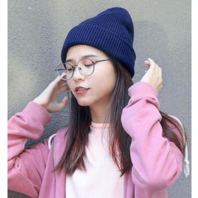 China New Solid Color Q12 Beanie Unisex Out Door Hats Winter Basic Acrylic Knitted Warm Hats for sale