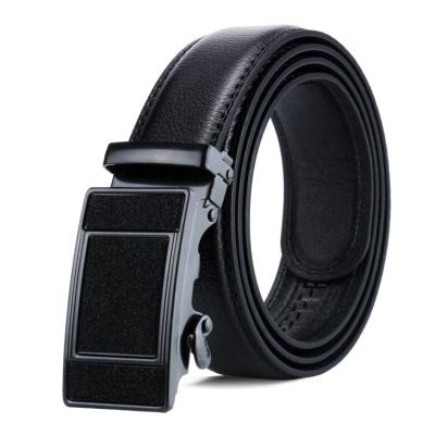 China A1069 Matte Black Business Automatic Buckle Belt Male Cheap Commercial And Casual Popular Leisure Fasten Pure PU Leather Belts For Men for sale