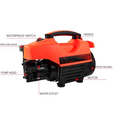 China Waterproof Multi Functional Electric Car Washer Motor 2000w Portable High Pressure Washer Cold Water Cleaning Machine With Pressure for sale