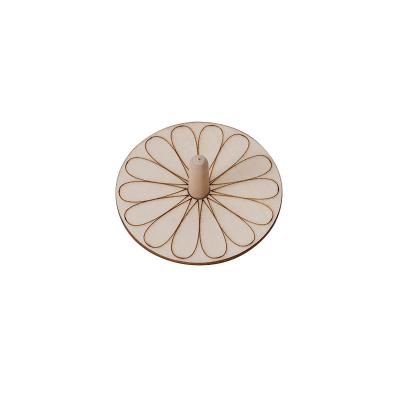 China Innovative New Products Modern Simplicity And Fun Leisure Embryo Wooden Traditional Creative White Spinning Top for sale