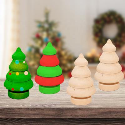 China China DIY Wooden Crafts Christmas Tree Home Decoration Handmade Products for sale