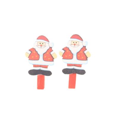 China China Hot Products For Selling Cute Cartoon Christmas Tree Postcard Wooden Clip Online for sale