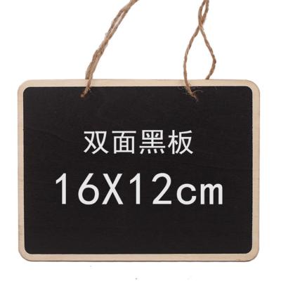 China Japanese miscellaneous goods Valentine's Day wooden pendant open store home decoration creative double-sided listing small blackboard for sale