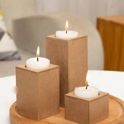 China Hot China Log Candle Decoration Ornaments European Household Retro Aromatherapy Handmade Wedding Trunk Candle Holder for sale