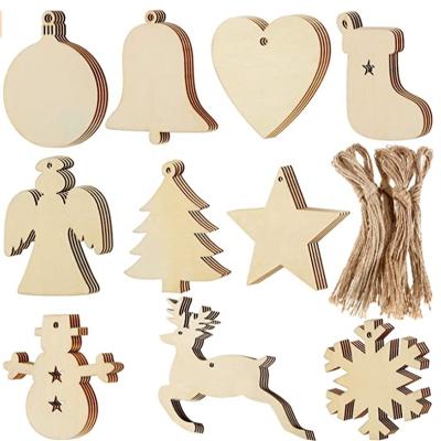 China Christmas Wood Hanging Home Decorations China Snowflake Wood Craft for sale