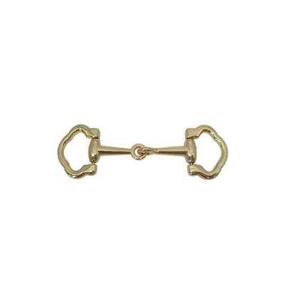 China Golden shoe buckle 85mm horsebit buckle ladies shoes buckle metal for sale