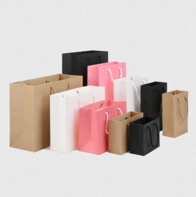 China Materials Factory Sale Recycled White Kraft Paper Bag Gift Kraft Paper Bag Custom for sale