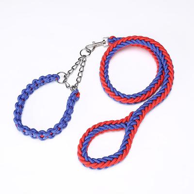 China Good Quality Heavy Duty Cotton Padded Rope Braided Leash for sale