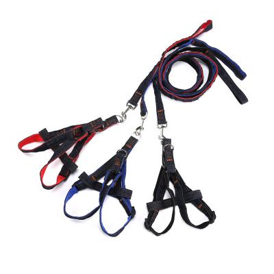 China Quick Release Jeans Pet Collars And Leash Making Harness Set For Dog for sale