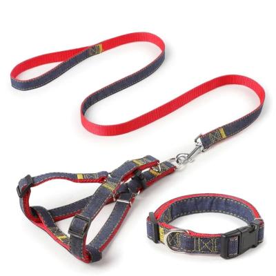 China Quick Release Pet Supplies Eco Friendly Dog Harness Set Custom Leash Collars for sale