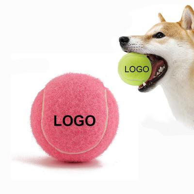 China Stored Pink Pet Toy Tennis Training Dog Balls for sale