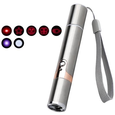 China Stocked Recharge Laser Pointer With UV light Telescopic Steering Column Laser Pointer for sale