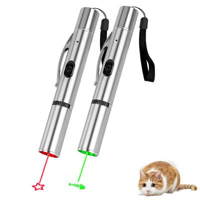 China High Quality Viable Rechargeable Indicator Cat Pointer Toy Laser Pointer Stainless Steel USB LEDTraining for sale