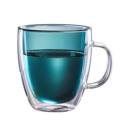 China Viable Hot Product Bubble Glass Tea Cup Insulated Double Walled Borosilicate Glass Mug 250ml for sale