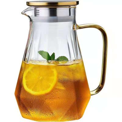 China High Quality Viable Borosilicate Glass Water Jug Juice Pitcher Cold Water Teapot for sale