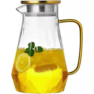 China Viable Bubble Cold Glass Teapot Kettle Household Boiling Water Cup Match Heat Resistant High Temperature White Pot for sale