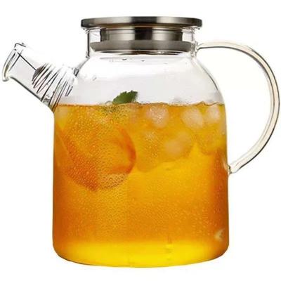 China Factory Direct Sales Viable Glass Teapot Glass Teapot Cold Water Kettle Hot Selling Price Affordable for sale