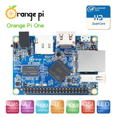 China Open source all orange pi series Quad-core support ubuntu linux one pi H3 512MB android mini pc development board for sale