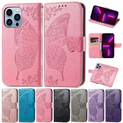 China Durable Pink Purple Clamshell Embossing TPU Cell Phone Bags & cases bag for iphone mini 13 max phone pro case for girls for sale