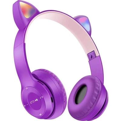 China Popular Headband Bluetooth Low Price Ear Radio Fold Down LED Earphone Headset P47M Manufactory for sale