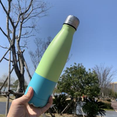 China WLV001-500 Water Bottle Two Color Insulated Water Bottle Sport Double Wall Logo Viable for sale