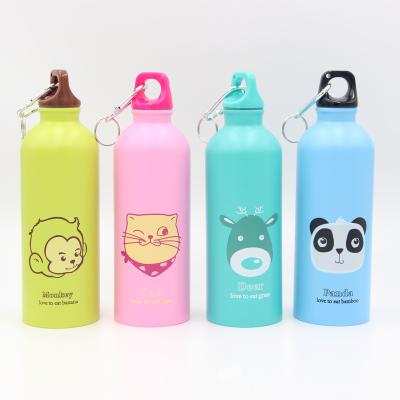 China WLS001 Sustainable Sports Custom Logo Reusable Stainless Steel Water Bottle Stainless Steel Single Wall Bottle With Carabiner for sale