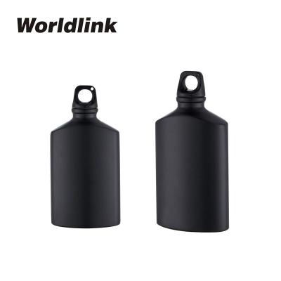 China WLA002 Wholesale Aluminum Water Bottle Flat Aluminum Sustainable Sports Bottle Promotional Gifts for sale