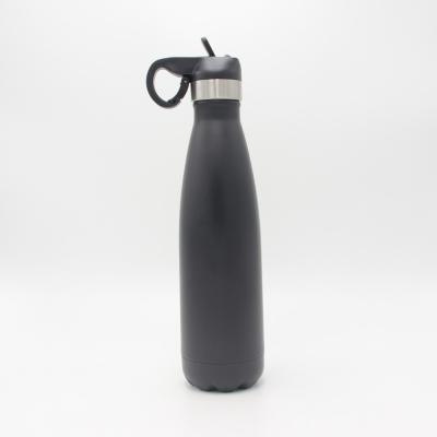 China WLV001-500 Viable Insulated Cola Shape Water Bottle With Straw Lid Vacuum Stainless Steel Water Bottle Flip Top Lid for sale