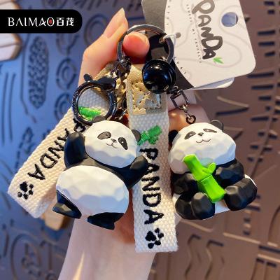 China Resin Wholesale Creative Panda Keychain Bag Pendant Keychain Resin Animal Key chain for sale