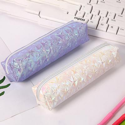 China Schools & Offices Wholesale Zipper Pencil Bags Custom Leather Pen Bags Office Learning Stationery Bags for sale