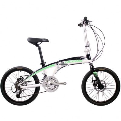 China High Quality 6061 Aluminum Alloy 6061 Aluminum Alloy 6061 Frame Folding Bicycle 20 Inch 18 Speed ​​Double Disc Brake Bike for sale