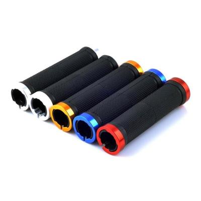 China High Quality 24mm Handlebar Alloy Bicycle Grip Rubber Bike Grip Non-Slip Grips for sale