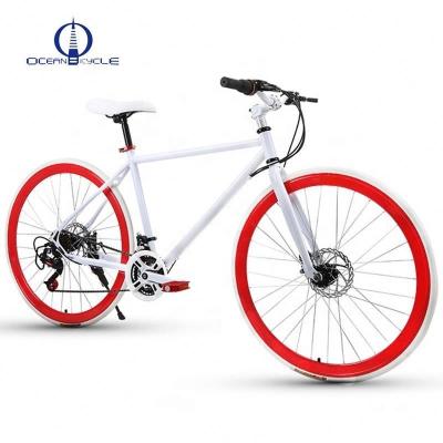 China 2021 Steel New Listing 26 Inch Curved Hi-Ten Double Speed ​​Disc Brake Steel Variable Speed ​​Fixed Bike for sale