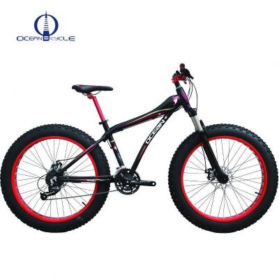 China Aluminum alloy 26 inch alloy frame and alloy hollow fat fork fat tire bicycle rim 4.0 tire for sale