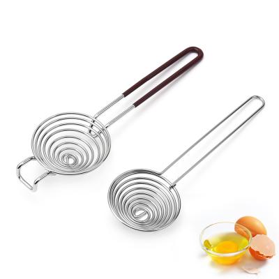 China Sustainable Kitchen Tools Stainless Steel Egg White And Yolk Separator With Long Handle for sale