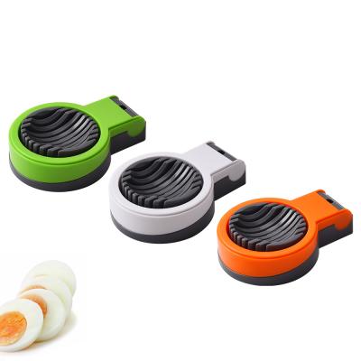 China Viable Hot Sale Green Plastic Egg Slicer With Stainless Steel Wire For Kitchen Tools for sale