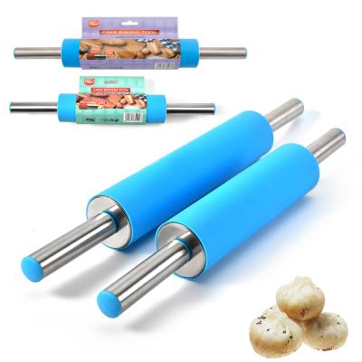 China Blue Silicone Dough Pin Making Viable Various Sizes For Pasta Cookie for sale