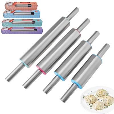 China Factory Wholesale Different Size Metal Dough Pastry Pin Viable For Baking Tools for sale