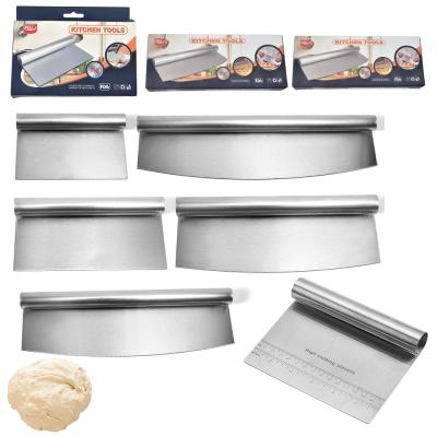 China Sustainable Metal Rocker Grill Accessory Full Style Pastry Scraper For Pizza And Bread for sale