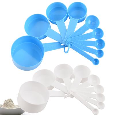 China Good Quality 9 PCS Sustainable Plastic Kitchen Measuring Spoon Kit For Cooking for sale