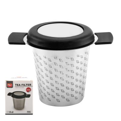 China Sustainable Unique Design Stainless Steel Loose Leaf Loose Leaf Tea Filter With Double Handles for sale