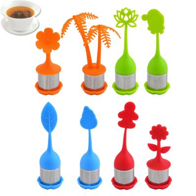 China Food Grade Viable Different Shape Silicone Tea Strainer Tea Infuser for sale