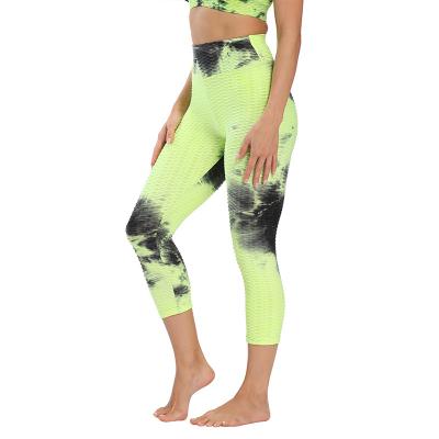 China Tummy Control Women's Gym Breathable Gaiters Lift Up Compression Tie Dye Gaiters for sale