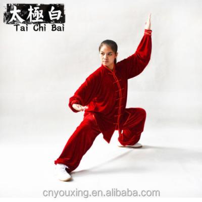 China Hot Selling Spandex/Cotton And Backing Custom Made High Quality Chinese Traditional Kungfu Uniform For Women for sale