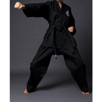 China Black twill ITF polyester/cotton Taekwondo colthing/martial art uniforms for sale